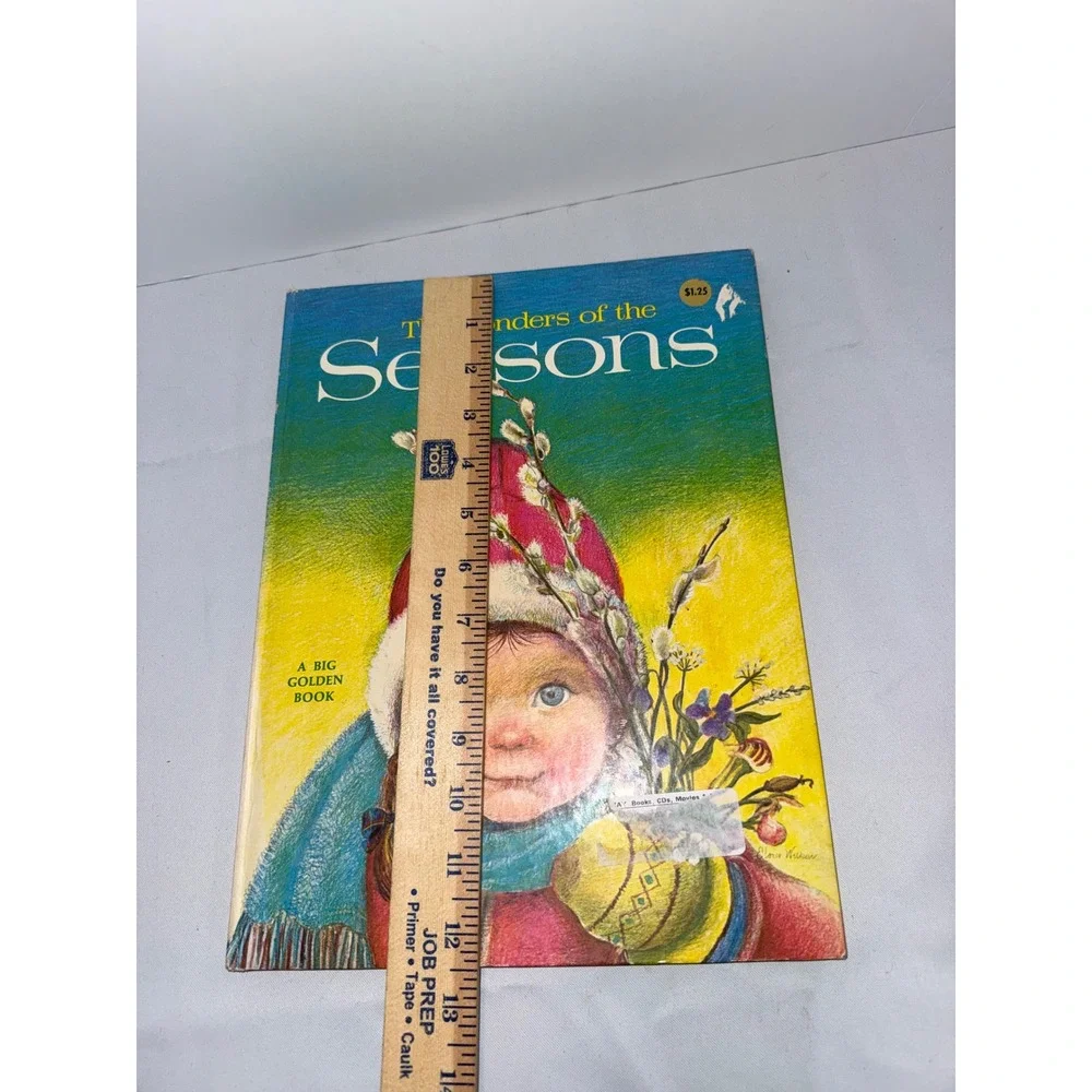 Vintage 1974 The Wonders of the Seasons Big Golden Book Eloise Wilkin Hardcover